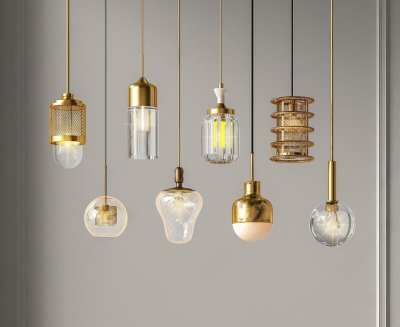 现代吊灯3D模型下载